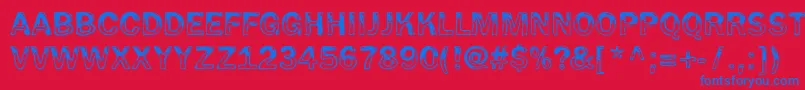 Wetpet Font – Blue Fonts on Red Background