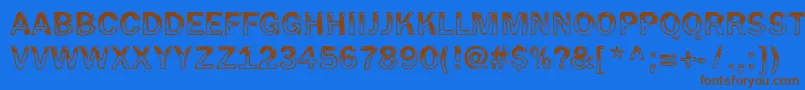 Wetpet Font – Brown Fonts on Blue Background