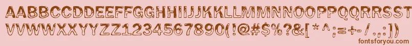 Wetpet Font – Brown Fonts on Pink Background