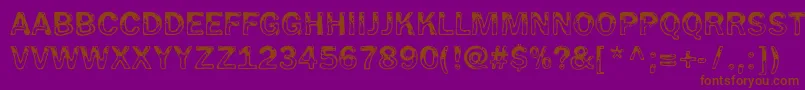 Wetpet Font – Brown Fonts on Purple Background