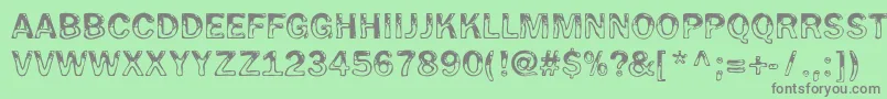 Wetpet Font – Gray Fonts on Green Background