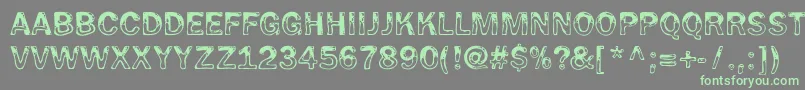 Wetpet Font – Green Fonts on Gray Background