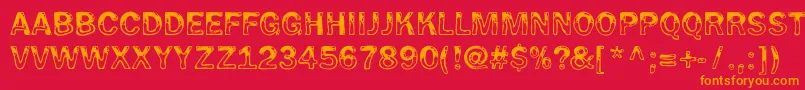 Wetpet Font – Orange Fonts on Red Background