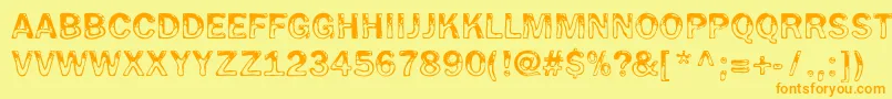Wetpet Font – Orange Fonts on Yellow Background