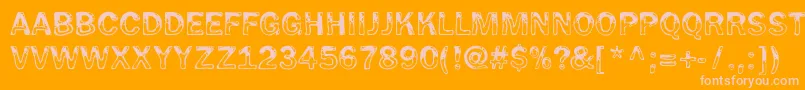 Wetpet Font – Pink Fonts on Orange Background