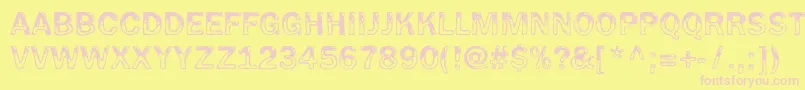 Wetpet Font – Pink Fonts on Yellow Background