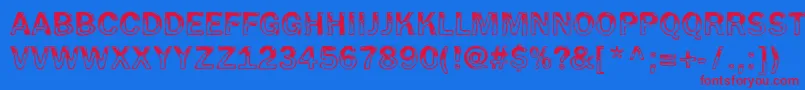 Шрифт Wetpet – красные шрифты на синем фоне
