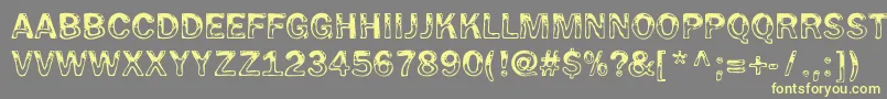 Wetpet Font – Yellow Fonts on Gray Background