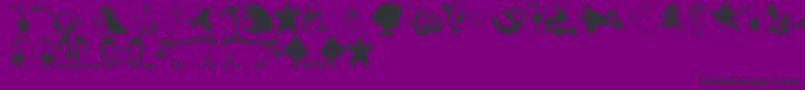 Шрифт Animalcomedians – чёрные шрифты на фиолетовом фоне