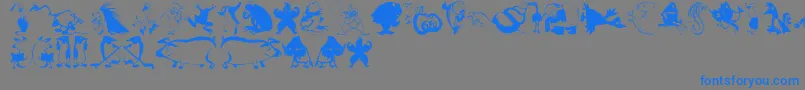 Animalcomedians Font – Blue Fonts on Gray Background