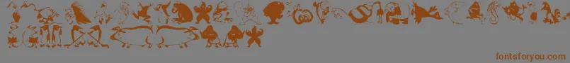 Animalcomedians Font – Brown Fonts on Gray Background