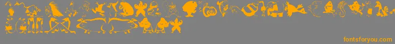 Animalcomedians Font – Orange Fonts on Gray Background