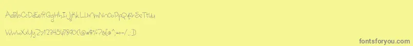 AppleCiderDaydreams Font – Gray Fonts on Yellow Background