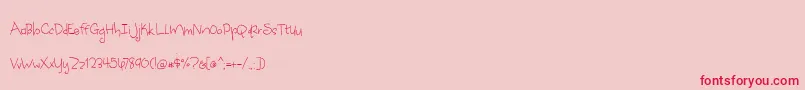 fuente AppleCiderDaydreams – Fuentes Rojas Sobre Fondo Rosa