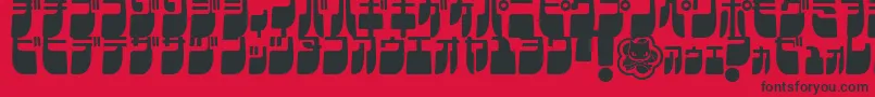 FrigateKatakanaCond Font – Black Fonts on Red Background