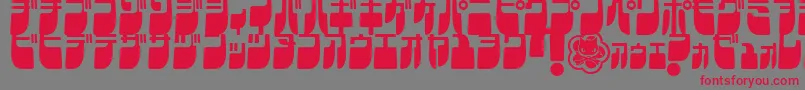 FrigateKatakanaCond Font – Red Fonts on Gray Background