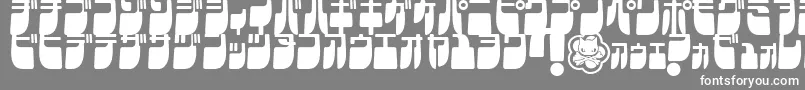 フォントFrigateKatakanaCond – 灰色の背景に白い文字