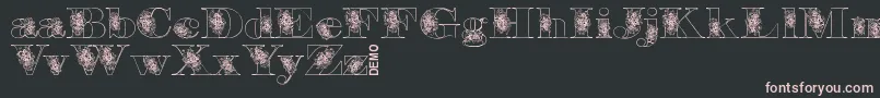 フォントFloryandemo – 黒い背景にピンクのフォント