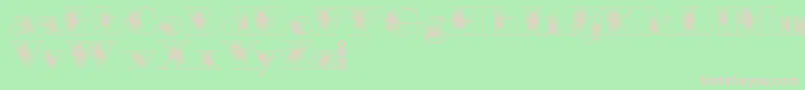 fuente Floryandemo – Fuentes Rosadas Sobre Fondo Verde