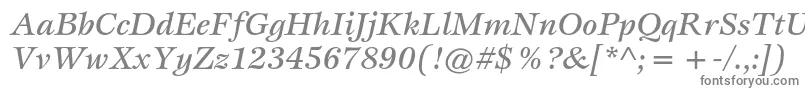 EspritstdMediumitalic-fontti – harmaat kirjasimet valkoisella taustalla