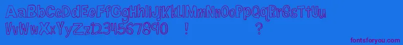 FireflyNavigator Font – Purple Fonts on Blue Background