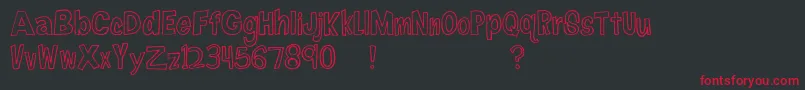 FireflyNavigator Font – Red Fonts on Black Background