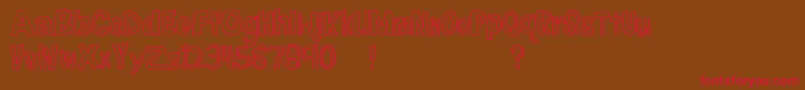 FireflyNavigator Font – Red Fonts on Brown Background