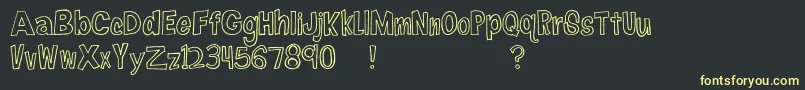 FireflyNavigator-Schriftart – Gelbe Schriften auf schwarzem Hintergrund