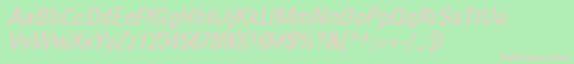NovaCondensedSsiCondensedItalic Font – Pink Fonts on Green Background