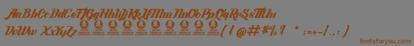 LabyrintheDuParadis Font – Brown Fonts on Gray Background