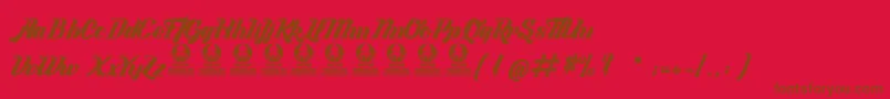 Police LabyrintheDuParadis – polices brunes sur fond rouge