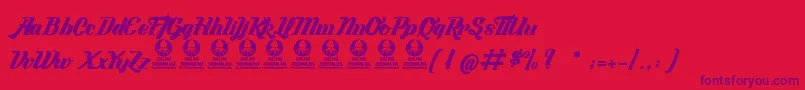 LabyrintheDuParadis Font – Purple Fonts on Red Background