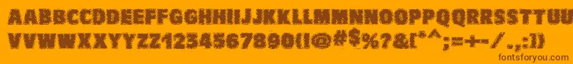 VtcbadwhipitRegular Font – Brown Fonts on Orange Background