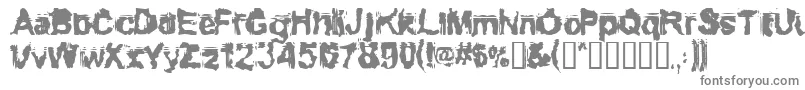Conformyst-fontti – harmaat kirjasimet valkoisella taustalla