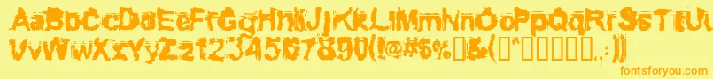 Conformyst Font – Orange Fonts on Yellow Background