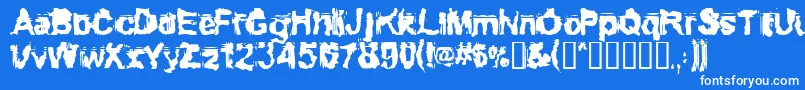 Conformyst Font – White Fonts on Blue Background