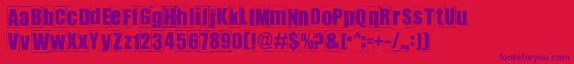 Ikhiooglaonezero Font – Purple Fonts on Red Background