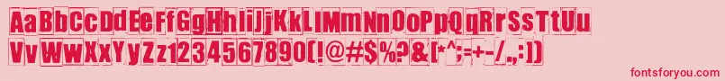 Ikhiooglaonezero Font – Red Fonts on Pink Background