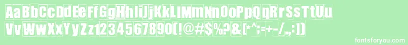 Ikhiooglaonezero Font – White Fonts on Green Background