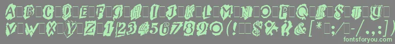 MontageLetPlain.1.0-Schriftart – Grüne Schriften auf grauem Hintergrund