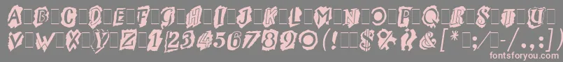 MontageLetPlain.1.0-Schriftart – Rosa Schriften auf grauem Hintergrund