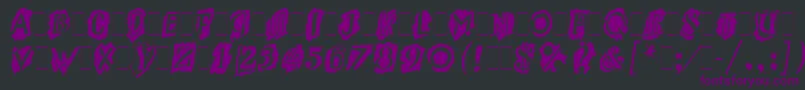 MontageLetPlain.1.0 Font – Purple Fonts on Black Background