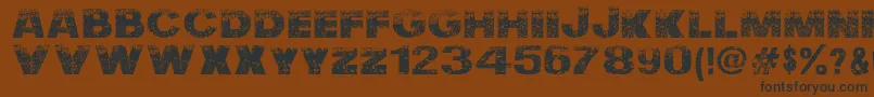 NuclearAccident Font – Black Fonts on Brown Background