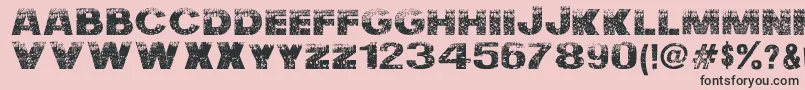 NuclearAccident Font – Black Fonts on Pink Background