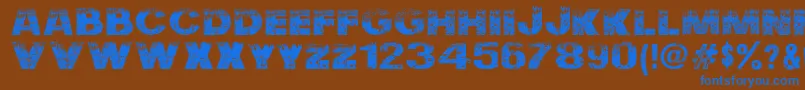 More about NuclearAccident Font NuclearAccident Font – Blue Fonts on Brown Background