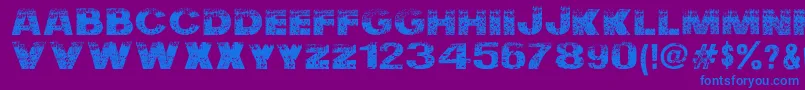 NuclearAccident Font – Blue Fonts on Purple Background