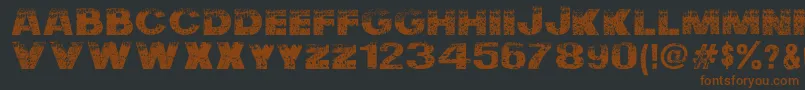 NuclearAccident Font – Brown Fonts on Black Background