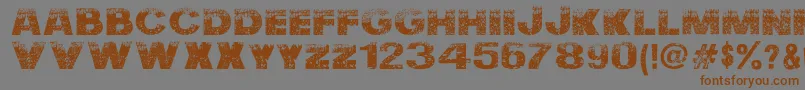 NuclearAccident Font – Brown Fonts on Gray Background