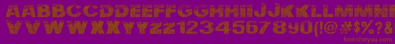 NuclearAccident Font – Brown Fonts on Purple Background