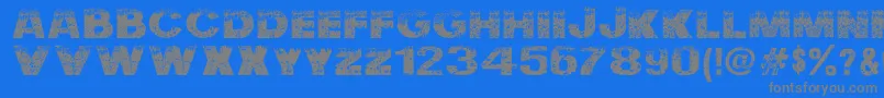 NuclearAccident Font – Gray Fonts on Blue Background